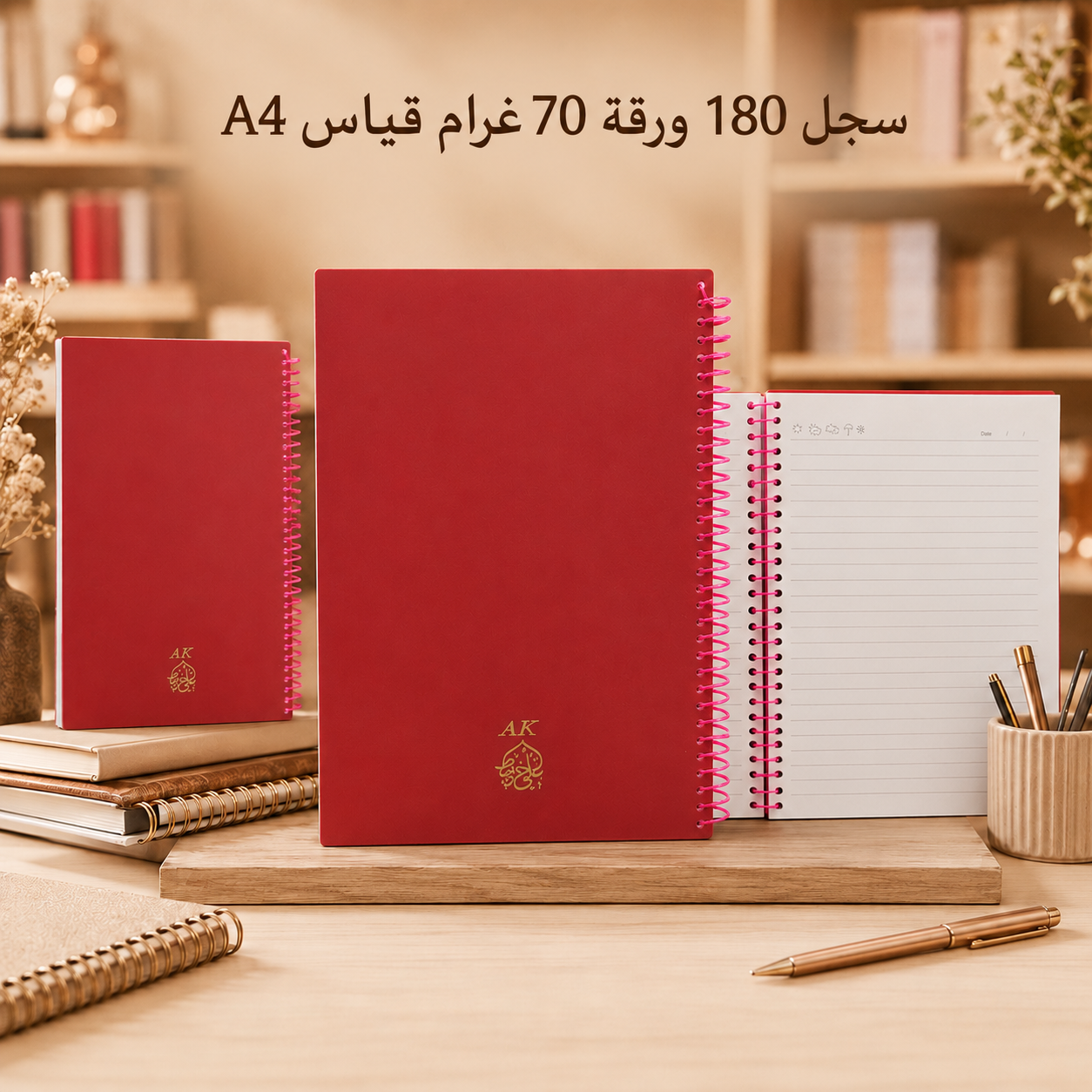 سجل 180 ورقة 70 غرام قياس A4